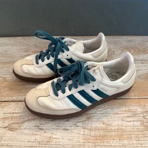 Adidas White and Blue Sneakers